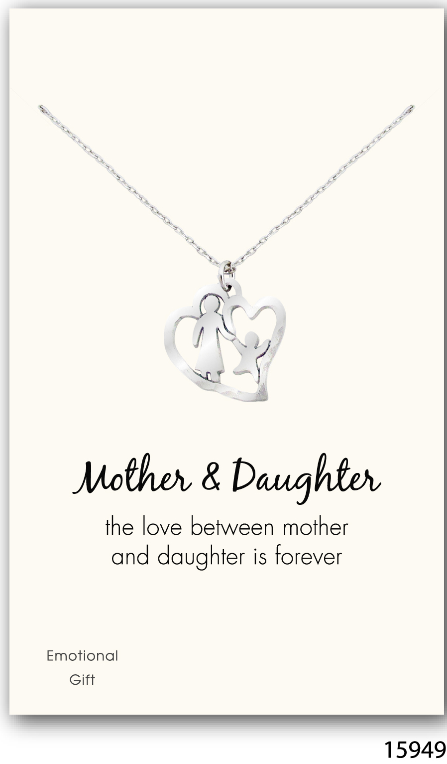 Mother&Daughter bond silver pendant 